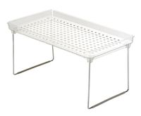 madesmart Classic Medium Stacking Shelf w/Holes | Classic Collection | Soft-Grip Dots and Non-Slip Feet | BPA-Free