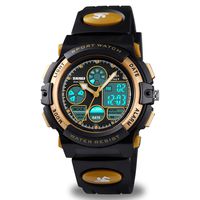 Kids Digital Sport Watch, Boys Girls Waterproof Sports Outdoor Watches Children Casual Electronic Analog Quartz Wrist Watches with Alarm Stopwatch (Gold)