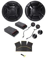 Polk Audio DB6502 6.5" 600 Watt Component Car/ATV/Motorcycle Speakers + Rockmat