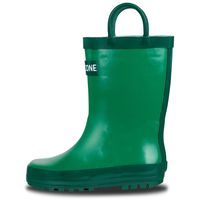 LONECONE Rain Boots with Easy-On Handles for Toddlers and Kids, Grassy Green, 12 Little Kid