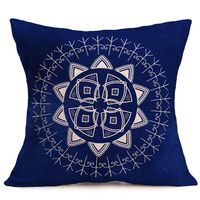 Bokeley Pillow Case, Flax Square Bohemian Pattern Decorative Throw Pillow Case Bed Home Decor Car Sofa Waist Cushion Cover (E)