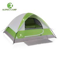 ALPHA CAMP 4 Person Camping Tent - 7' x 9' Green