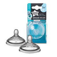 Tommee Tippee Advanced Anti-Colic Baby Bottle Nipple Replacement, Medium Flow, 3+ Months - 2 Count