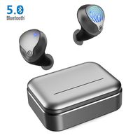 Wireless Earbuds, Bluetooth 5.0 Wireless headphones with 3200mAh Slide Charging Case Auto Pairing with 180hrs Total Play Time IPX5 sweatproof Stereo Bluetooth Earbuds with Built in Mic for Work Sport