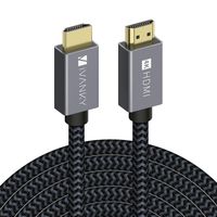 4K HDMI Cable 25 ft, iVANKY High Speed 18Gbps HDMI 2.0 Cable, 4K HDR, HDCP 2.2, 3D, 2160P, 1080P, Ethernet - Braided HDMI Cord, Audio Return (ARC) Compatible UHD TV, Blu-ray, PS4/3, Monitor, Projector
