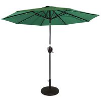 9' Solar Umbrella w/Bluetooth Speaker - OLEFIN - Hunter Green
