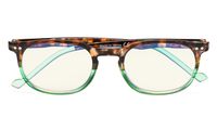Vintage Computer Reading Glasses Blue Light Filter Anti Eyestrain Eyeglasses(DEMI Green) without Strength