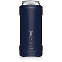BrüMate Hopsulator Slim Double-walled Stainless Steel Insulated Can Cooler for 12 Oz Slim Cans (Matte Navy)