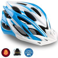 Shinmax Bike Helmet, CPSC/CE Certified Adjustable Light Bicycle Helmet Men&Women Road and Mountain Bicycle Helmet with Visor&Rear Light Met Specialized Cycling Helmet for Adult