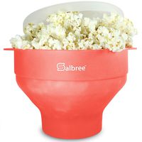 Original Salbree Microwave Popcorn Popper, Silicone Popcorn Maker, Collapsible Bowl BPA Free - 18 Colors Available (Coral)