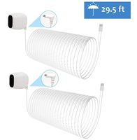 29.5ft Arlo Pro 2 Outdoor Cable - Weather-Resistant Power Cable for Compatible with Arlo Pro, Arlo Pro 2 and Arlo Go, 2 Packs