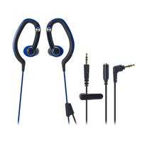 Audio Technica ATHCKP200BL Sportfit Headphones, Blue