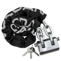 VULCAN Premium Case-Hardened Security Chain and Lock Kit - 3/8" x 3' Chain Cannot Be Cut with Bolt Cutters Or Hand Tools