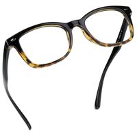 LifeArt Blue Light Blocking Glasses Women/Men Computer Reading Glasses Square Tortoise +1.25