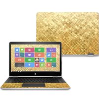 Mightyskins Skin Compatible with Hp Pavilion X360 14" (2017) - Gold Tiles | Protective, Durable, and Unique Vinyl Decal Wrap Cover | Easy to Apply, Remove, and Change Styles | Made in The USA