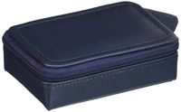 Zippered Jewelry Box with 6 Inside Compartments, Navy (5456155)