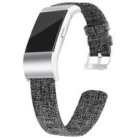 VEAQEE Compatible with Charge 2 Bands Soft Classic Breathable Replacement Woven Fabric Accessory Strap for Women Men Large Small