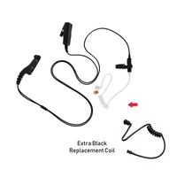 Maxtop ASK4032-M9 2-Wire Acoustic Ear Tube Surveillance Kit + Black Clear Tube for Motorola Mototrbo