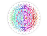 Mandala #6 - Laptop Stickers - 2.5" Vinyl Decal - Laptop, Phone, Tablet Vinyl Decal Sticker (Multicolor)