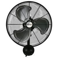 Hurricane HGC736474 Pro Series High Velocity Metal Wall Mount Fan, 20", Black