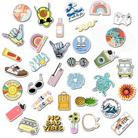 Domos VSCO Stickers for Hydro Flask, 35 Pcs Girl Stuff for Waterproof Water Bottles Cute Cool Aesthetic Trendy Stickers for Girls and Boys
