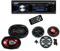 Boss 508UAB In Dash CD Car Player USB/SD MP3 Receiver Bluetooth+6.5/6x9 Speakers
