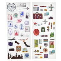 KODAK Colorful & Decorative Travel Stickers for 2x3 Photo Paper (Printomatic, Mini Shot, Mini 2, Smile) - 2 Unique Sheets