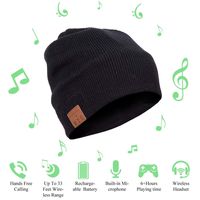 Beanie Headphones Wireless Headset with Bluetooth HD Stereo Speaker Headphone Mic Rechargeable USB for Hands Free Talking, Men Women Teen Boys Girls Unisex