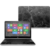 Mightyskins Skin Compatible with Hp Pavilion X360 14" (2017) - Black Marble | Protective, Durable, and Unique Vinyl Decal Wrap Cover | Easy to Apply, Remove, and Change Styles | Made in The USA