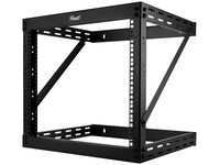 Rosewill 9U Wall Mount Open Frame 19" Server Equipment Rack Threaded 17 inch Depth Black - RSR-2P9U001