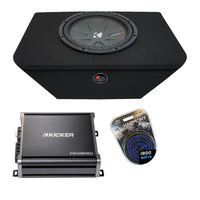 Compatible with 2000-2009 Honda S2000 Kicker CompR CWR12 Single 12" Sub Box Enclosure & CXA600.1 Amp (Renewed)