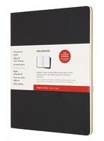 Moleskine Cahier Journal, Soft Cover, XXL (8.5" x 11") Subject Cahier, Black/Kraft Brown (Set of 2)
