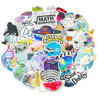 Stickers for Water Bottles 53pcs Girls Teens Cute Trendy Laptop Car Computer Skatebaord Bumper Luggage Phone Graffiti Decal