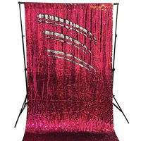 Mermaid Fuchsia&Silver Shimmer Backdrop 10FTx10FT-SEQUIN-CURTAIN-BACKDROP Photo Backdrop Reversable Sequins Backdrops Photographers ~0906S