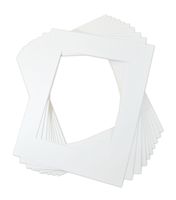 Golden State Art, Pack of 10 16x20 White Picture Mats, 8-ply, with White Core Bevel Cut for 11x14 Pictures