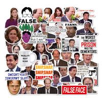 The Office Stickers, 50Pcs Office Laptop Stickers, The Office Water-Resistant Vinyl Decal Sticker for Water Bottles Ihone,Computer,Hydro Flasks,Cars,Bicycles