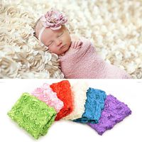 GBSELL Newborn Baby Girls Boy Rose Soft Blanket Costume Photo Photography Prop Outfits (Hot Pink)