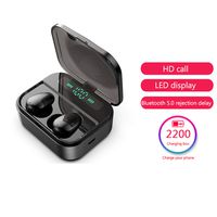 Bluetooth 5.0 Earbuds Headset with LED Display Waterproof 8D Stereo Surround Sound Headphones