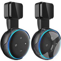 Frienda Outlet Wall Mount Hanger Holder Stand for Dot 3rd Generation Smart Home Voice Assistants, No Messy Wires or Screws-Compact Bracket Case Plug in Bedroom, Kitchen, Bathroom (Black)