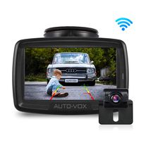W2 NO Interference Digital Wireless Backup Camera System Kit with Built-in Transmitter, IP68 Waterproof Wireless Rear View Camera and 4.3'LCD Wireless Reversing Monitor for Trailer,Minibus, Trucks