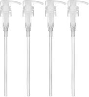 Universal Shampoo/Conditioner Dispenser Pump for 1 Liter (33.8 Ounce) Bottles - Natural (clear) (Pack of 4)