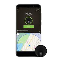 MTFY Key Finder,Wireless Phone Tracker Anti-Lose Alarm Sensor GPS Tracker for iOS,Android Smartphone (Black)