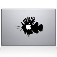 The Decal Guru Apple Fish MacBook Decal Vinyl Sticker - 15" MacBook Pro (2015 & Older) - Black (0151-MAC-15P-BLA)