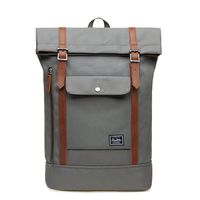 KAUKKO Stylish Oxford Fabric Backpack Travel Rucksack lightweight Hiking Bag Satchel (5lightgrey)