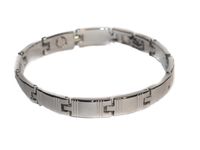Magnetic Therapy Link Bracelet Bar Design with 7 Magnets Stainless Steel