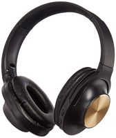 Wireless Headphones Noise Cancelling Bluetooth Earphone with Mic Deep Bass Over Ear Headset Comfortable Protein Earpads Long Playtime (Gold-L)