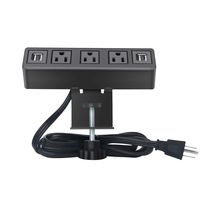 Desk Clamp Power Strip Desktop Removable Power Outlet with 4 USB, 3 AC, Desk Outlet Power Center Plugs with 6.56ft Cord(3AC4USB)