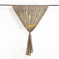 LQIAO 4x7ft Light Gold Shimmer Sequin Fabric Photo Backdrop,Wedding Photo Booth,Photography Background,Ceremony Background, Pocket 4x7FT(125x215cm)