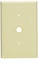 Leviton PJ11-I 1-Gang .406-Inch Hole Telephone/Cable Wallplate, Midway Size, Ivory