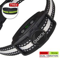 Bark Collar Rechargeable [Upgraded 2020] - Anti Barking Collar for Dogs - No Shock Bark Collars with Dual Vibration Motor - Humane Dog Bark Collar Stop Barking for Small Medium Dogs